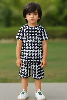 EMBLICA Boys Casual T-shirt Shorts(Black)