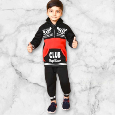 A M ENTERPRISE Baby Boys Casual Jacket Track Pants(BLACK)