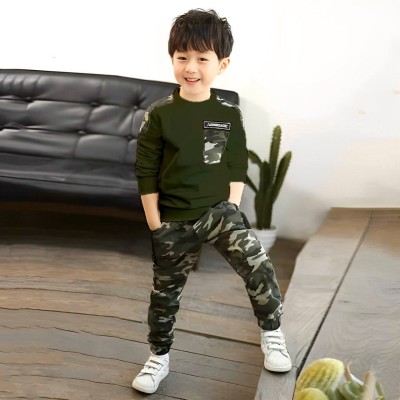 FROQUILIZ Boys Party(Festive) T-shirt Pant(Green)