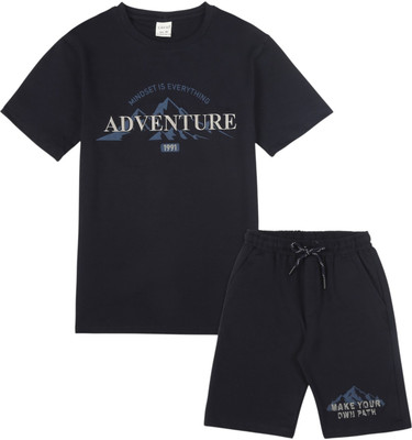 CAVIO Boys Casual T-shirt Shorts(Navy)