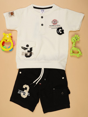 V-MART Boys Casual T-shirt Shorts(Fawn)