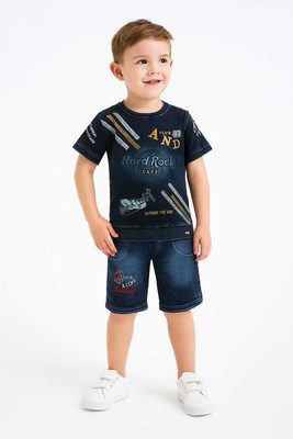 FONTEM Boys Party(Festive) T-shirt Pant(BLUE)