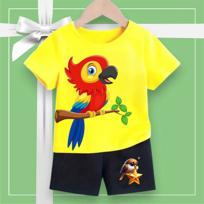 Delta Fashion Baby Boys & Baby Girls Casual T-shirt Shorts(Yellow)