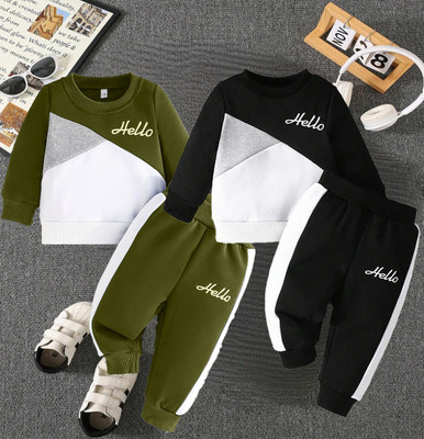 Dreamz Boys Casual Track Suit Track Pants(OLIVE-BLACK)