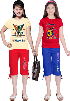 KS KOARRA Girls Casual T-shirt Track Pants(42 MULTICOLOURRS)