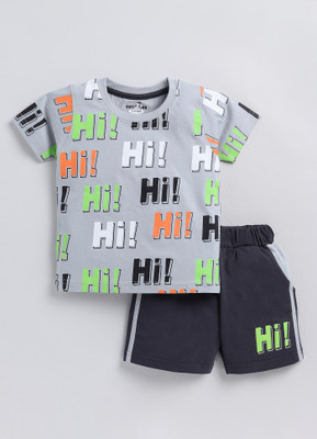 CUTOPIES Boys Casual T-shirt Shorts(STEEL GREY)