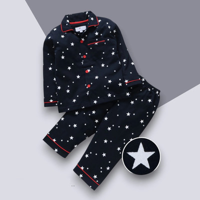 VRUKSHMANI Kids Nightwear Baby Boys & Baby Girls Printed Cotton Blend(Multicolor Pack of 1)