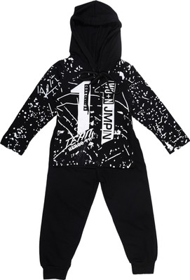 TINY TOON Boys Casual Sweatshirt Track Pants(BLACK)