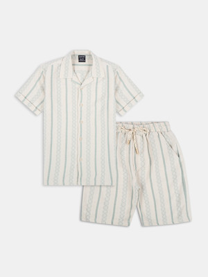 CAVIO Boys Casual T-shirt Shorts(Green)