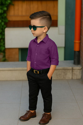 Nelkar Boys Party(Festive) Shirt Pant(WINE)