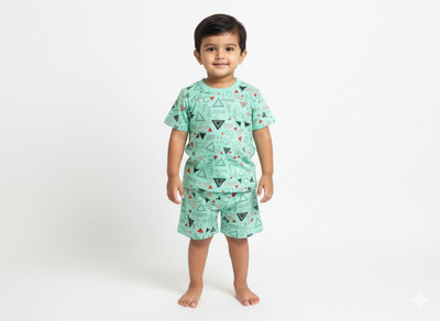 attire kids Baby Boys & Baby Girls Casual T-shirt Shorts(MINT)