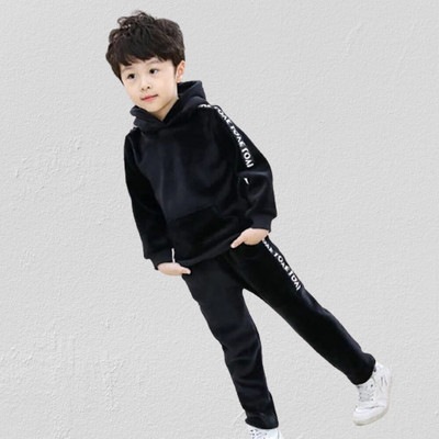 Kwikk Baby Boys Casual Sweatshirt Track Pants(black)