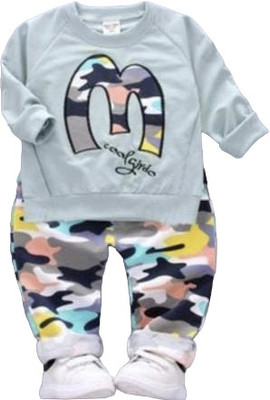 Roblefly Boys & Girls Party(Festive) Sweatshirt Pant(Sky Blue)