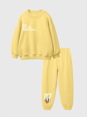 Nap Chief Boys & Girls Casual T-shirt Pant(Yellow)