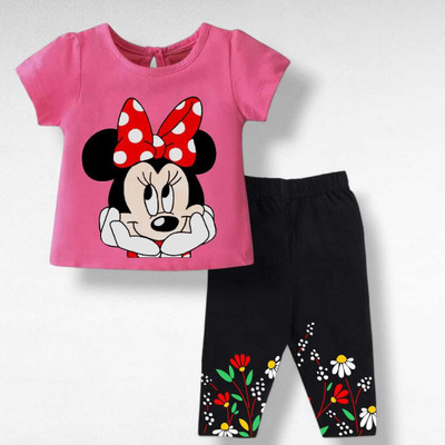 FASTCRY Baby Girls Casual Top Pant(Pink)