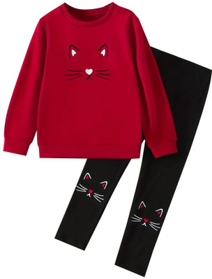 KEESOR Girls Casual Pullover Pant(RED)
