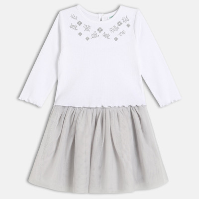 MINI KLUB Baby Girls Casual T-shirt Pant(White)