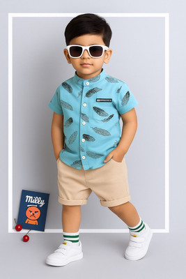 KILLER Baby Boys & Baby Girls Casual Shirt Shorts(MORPANKH_SKY-CHIKU)