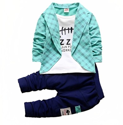 Nnc Baby Boys Casual Jacket Trouser(Green)