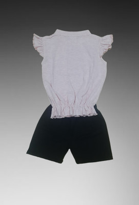 Haafa Baby Girls Casual Top Pant(Pink)