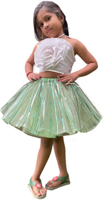 AGLARE Girls Casual Skirt Skirt(Light Green)