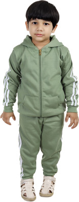 High Street Clothing co Baby Boys & Baby Girls Casual Jacket Track Pants(GREEN)