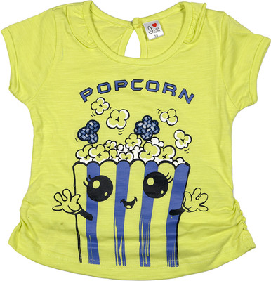 KIDDIZ GARMENTS Baby Girls Casual Top Capri(Yellow, Blue)