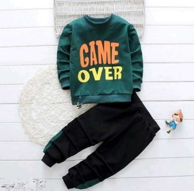 JS TREND Baby Boys Casual T-shirt Pant(Black)