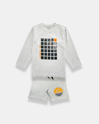 Miss & Chief Boys Casual T-shirt Pant(MELANGE)