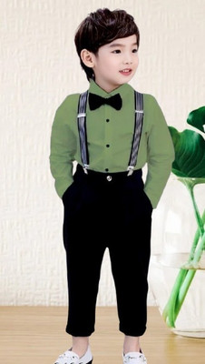Bleckz Someck Boys Party(Festive) Shirt Pant(Green)
