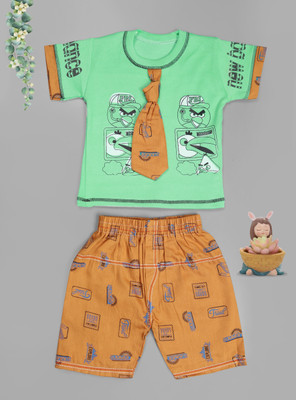Epochlite Baby Boys & Baby Girls Casual T-shirt Shorts(Green)