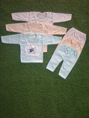 Ajesh Creation Baby Boys & Baby Girls Casual T-shirt Pyjama(Blue, Orange, Peach)