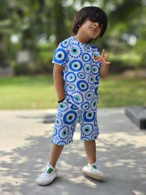 ALANTA Baby Boys Casual T-shirt Shorts(SKY)