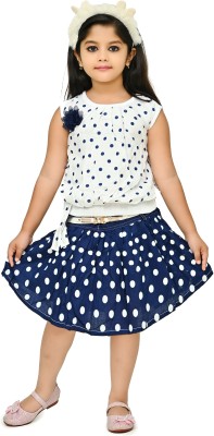 CHANDRIKA LIFESTYLE Girls Party(Festive) Top Skirt(Multicolor)