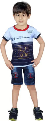 Vanraj Baby Boys Casual T-shirt Jeans(Blue)