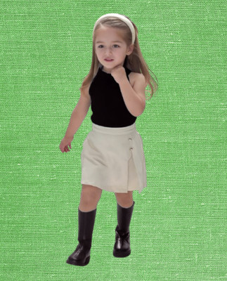 MENVVY FAB Baby Girls Party(Festive) Top Shorts(BLACK)