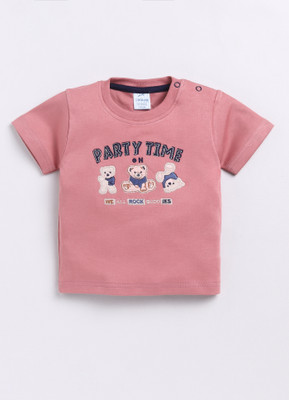 Dollar Baby Boys Casual T-shirt Pant(KWRN20039-PEACH-BLUE DENIM)