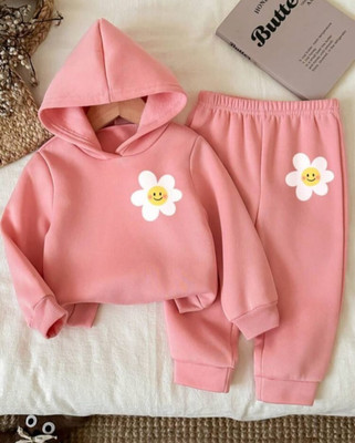 UNIWR Baby Boys & Baby Girls Casual Sweatshirt Track Pants(PINK)