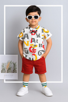 KILLER Baby Boys & Baby Girls Casual Shirt Shorts(ABCD_RED)