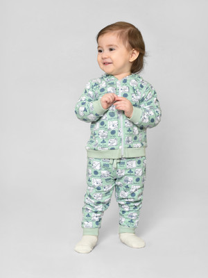 Mi Arcus Baby Boys & Baby Girls Casual Sweatshirt Pyjama(Green)