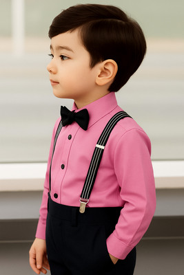 HV CREATION COLLECTION Baby Boys Party(Festive) Shirt Pant(Pink)