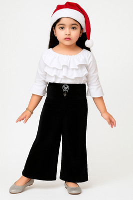 Larmika Girls Angry Birds Party(Festive) Top Pant(Black)