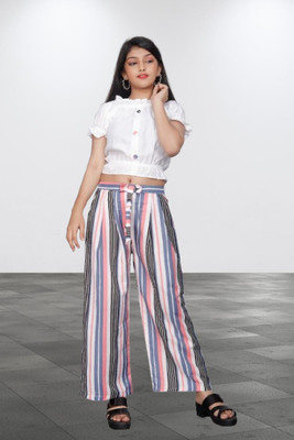 vroxa creation Girls Party(Festive) Top Trouser(multi colour)