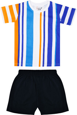 Biffy and Luffy Boys Casual T-shirt Shorts(White)