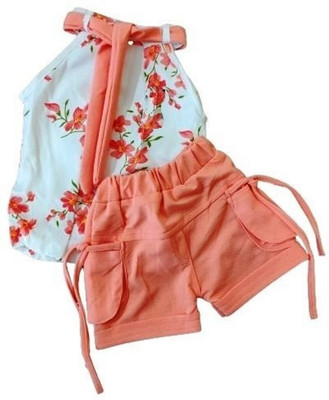 Colabo Fashion Baby Girls Party(Festive) Top Shorts(Peach)