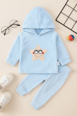THE LITTLE BUNNY HOP IN STYLE Baby Boys & Baby Girls Casual Sweatshirt Pyjama(BLUE)