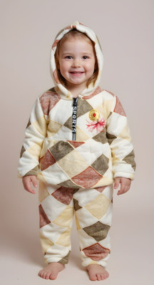 VNOTTY FASHION Baby Girls Casual Sweater Pyjama(Brown)