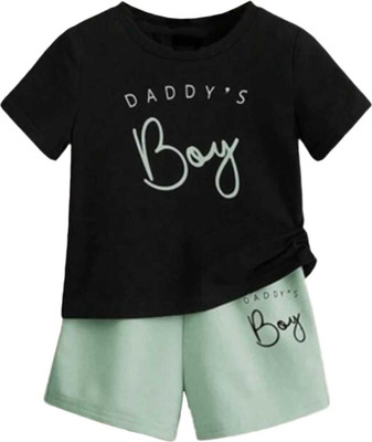 INDHRANI Baby Boys Casual T-shirt Shorts(Green)