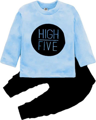 HouseOfCommon Boys Casual T-shirt Pyjama(LIGHT BLU)