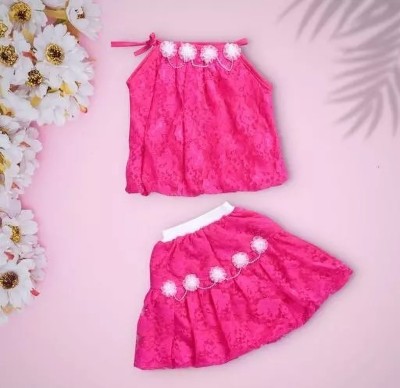 BISAL Baby Girls Party(Festive) Top Skirt(pink)